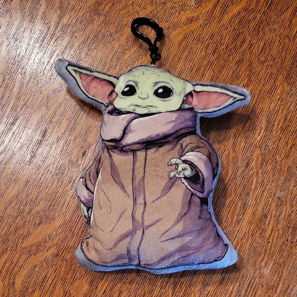 Star Wars Gray and Black Plush Keychain Or Handbag Accessory